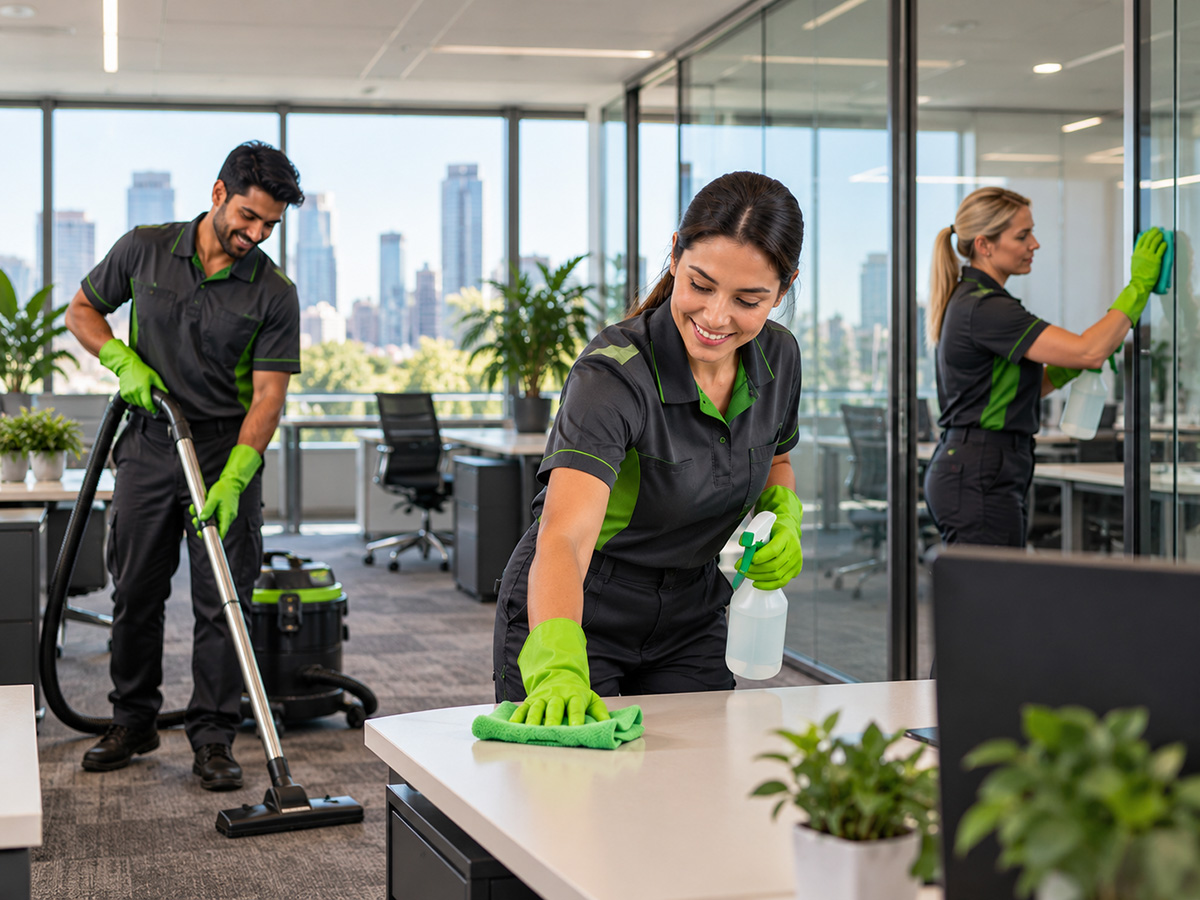 Professional office cleaning team in Melbourne